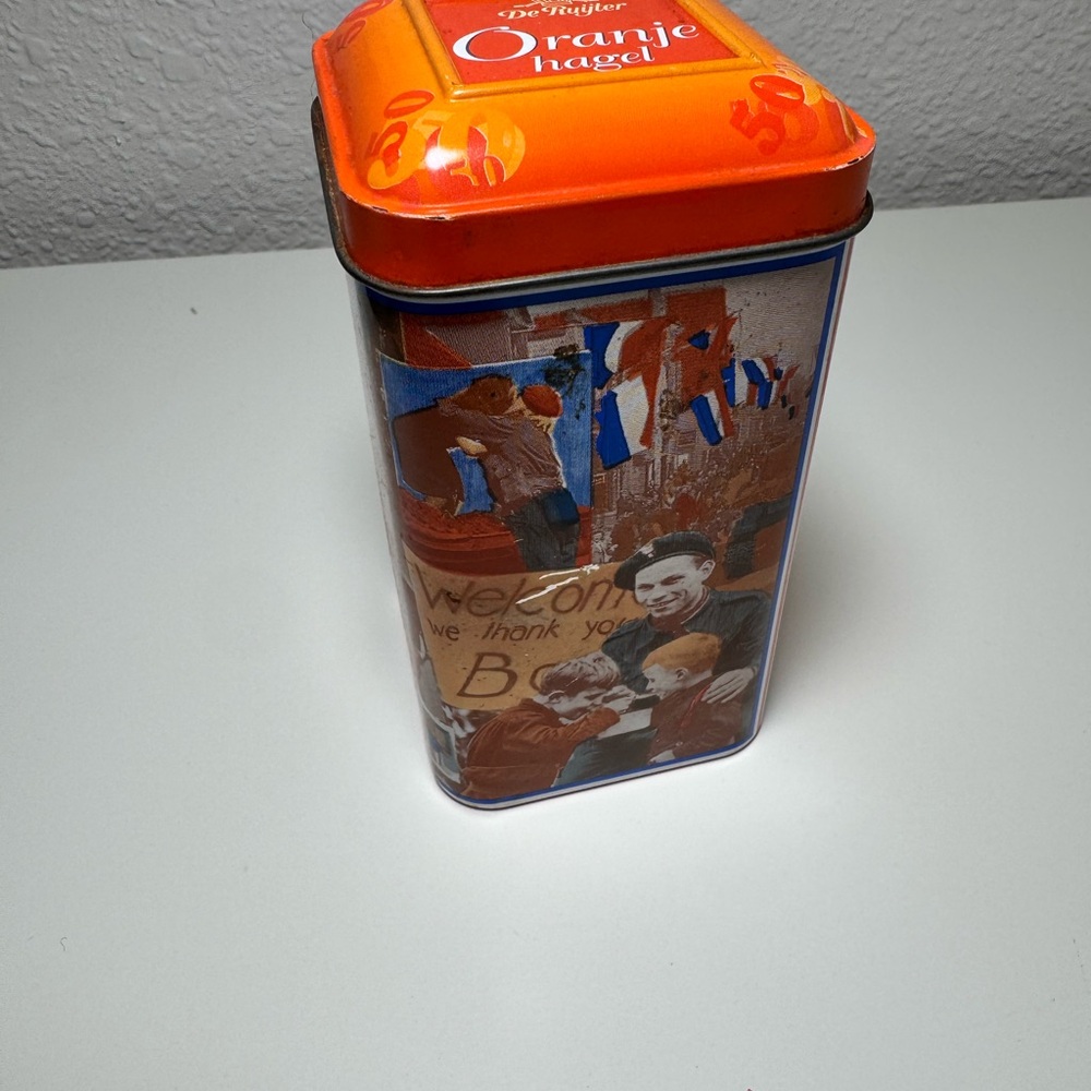 Vintage De Ruijter Oranje Hagel 50 Year Liberation‎ Netherlands Tin 1945-1995